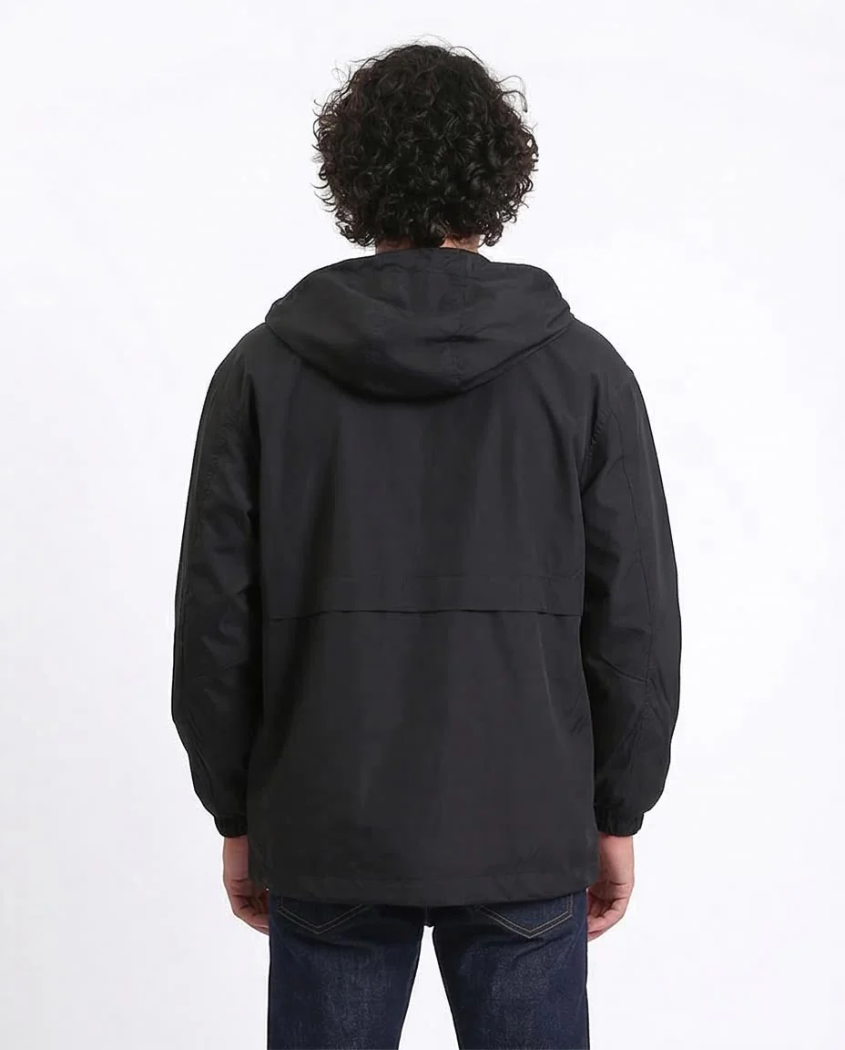 Ravin Men's Technical Windbreaker Jacket – Matte Black Lightweight Hooded Outerwear - O198510 - Image 2