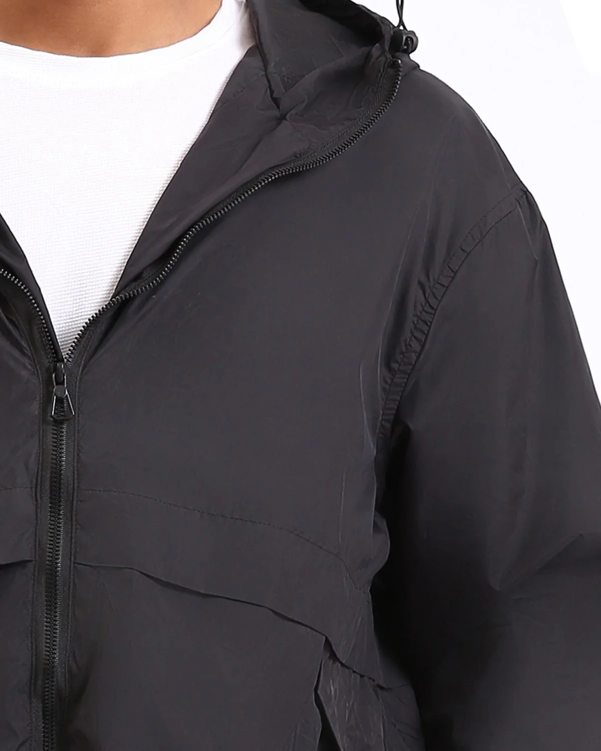 Ravin Men's Technical Windbreaker Jacket – Matte Black Lightweight Hooded Outerwear - O198510 - Image 4