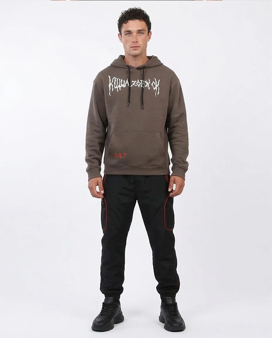 Ravin Men’s Hunter x Hunter Killua Zoldyck Graphic Hoodie – Earth Brown - O199175 - Image 3