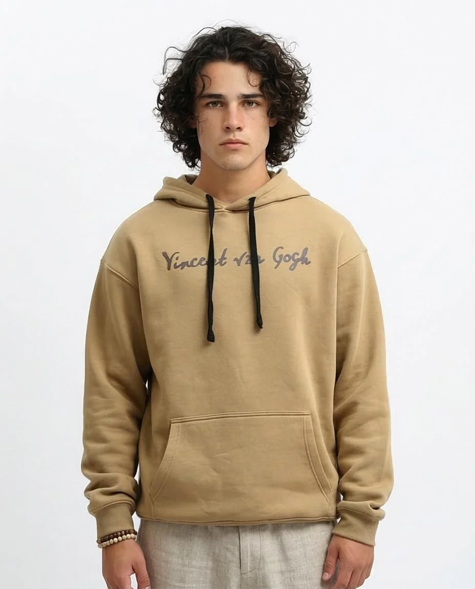 RAVIN x Vincent van Gogh Oversized Artist Graphic Hoodie – Sand - o199179