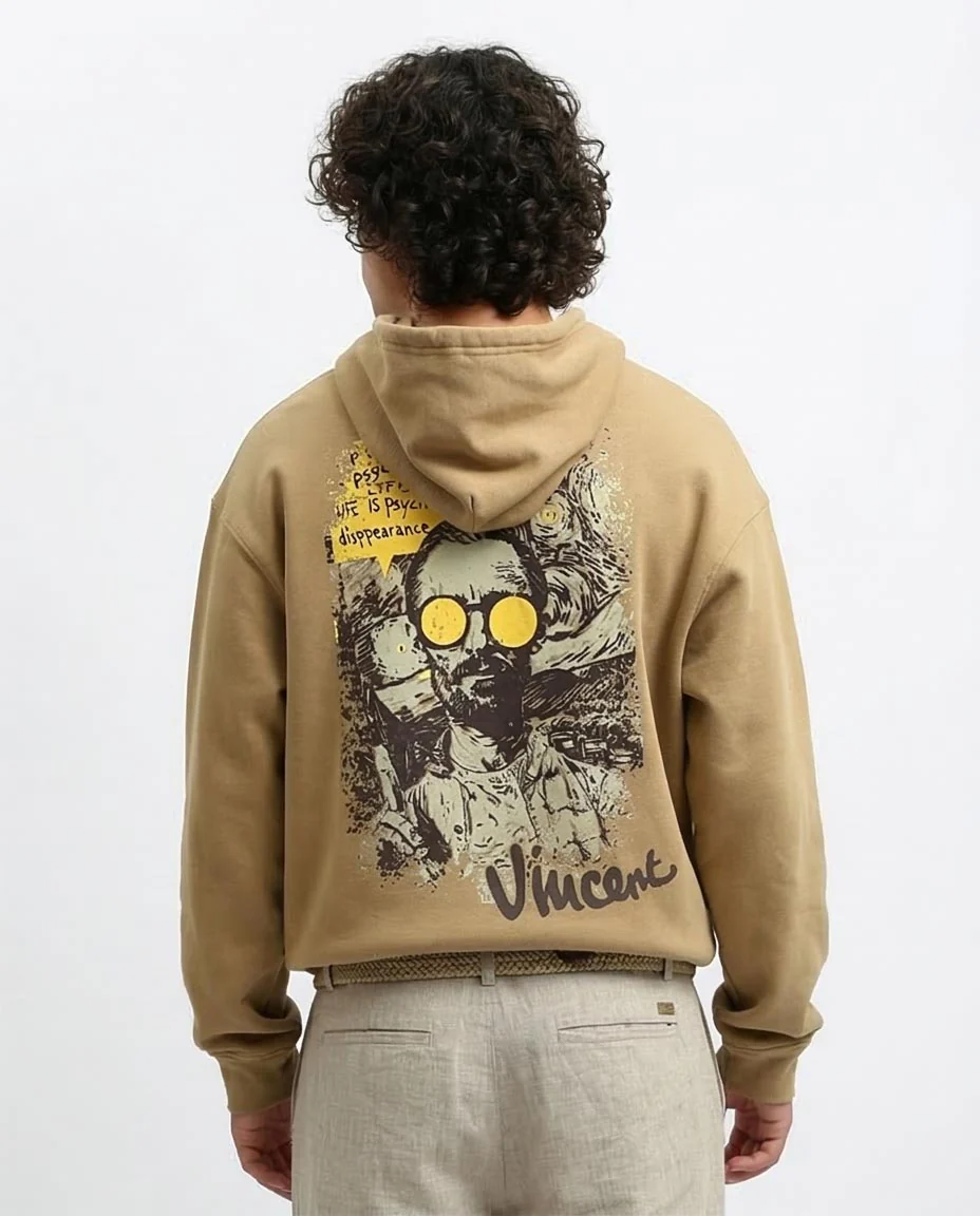 RAVIN x Vincent van Gogh Oversized Artist Graphic Hoodie – Sand - o199179 - Image 2