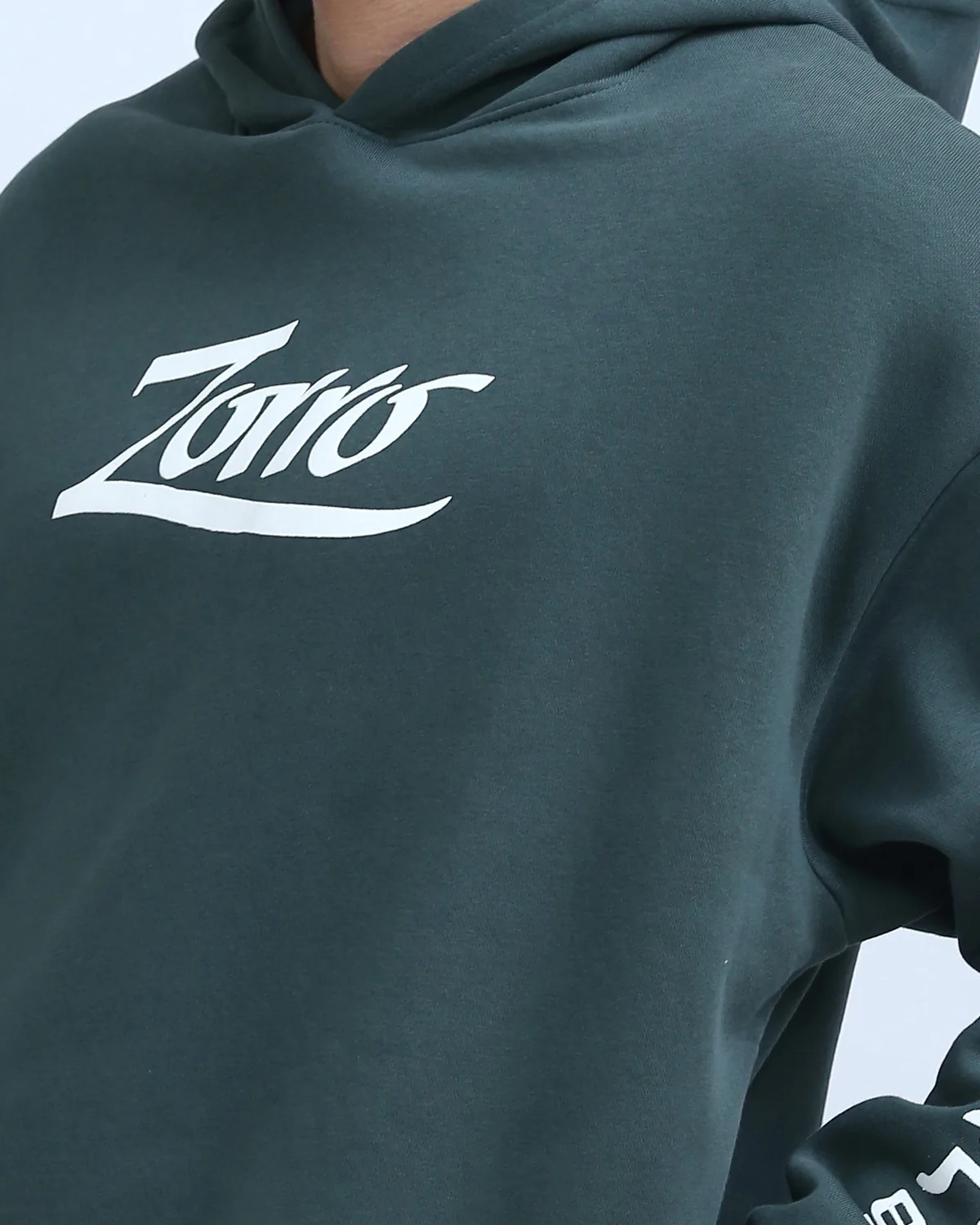 Ravin x Zorro "The Swordsman" Heavyweight Graphic Hoodie – Dark Teal - O199184 - Image 4