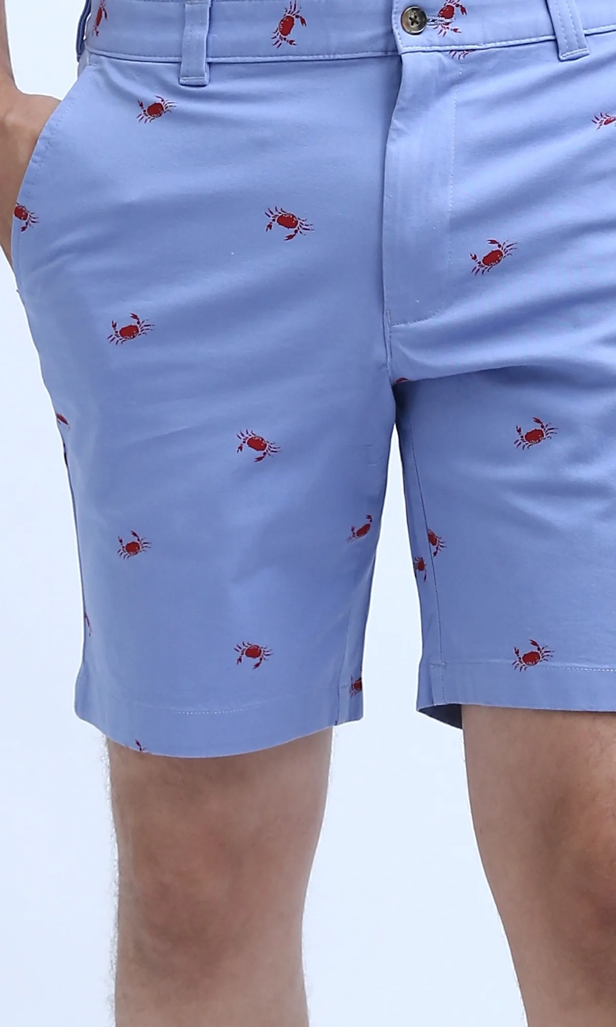 O199225 Summer Printed Comfy Light Blue Short - Image 4