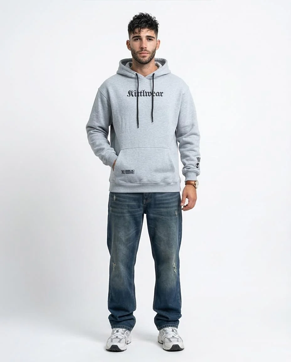 Ravin x Kittlwear Men’s "Eternals" Floral Graphic Hoodie - Heather Grey - O199369 - Image 3