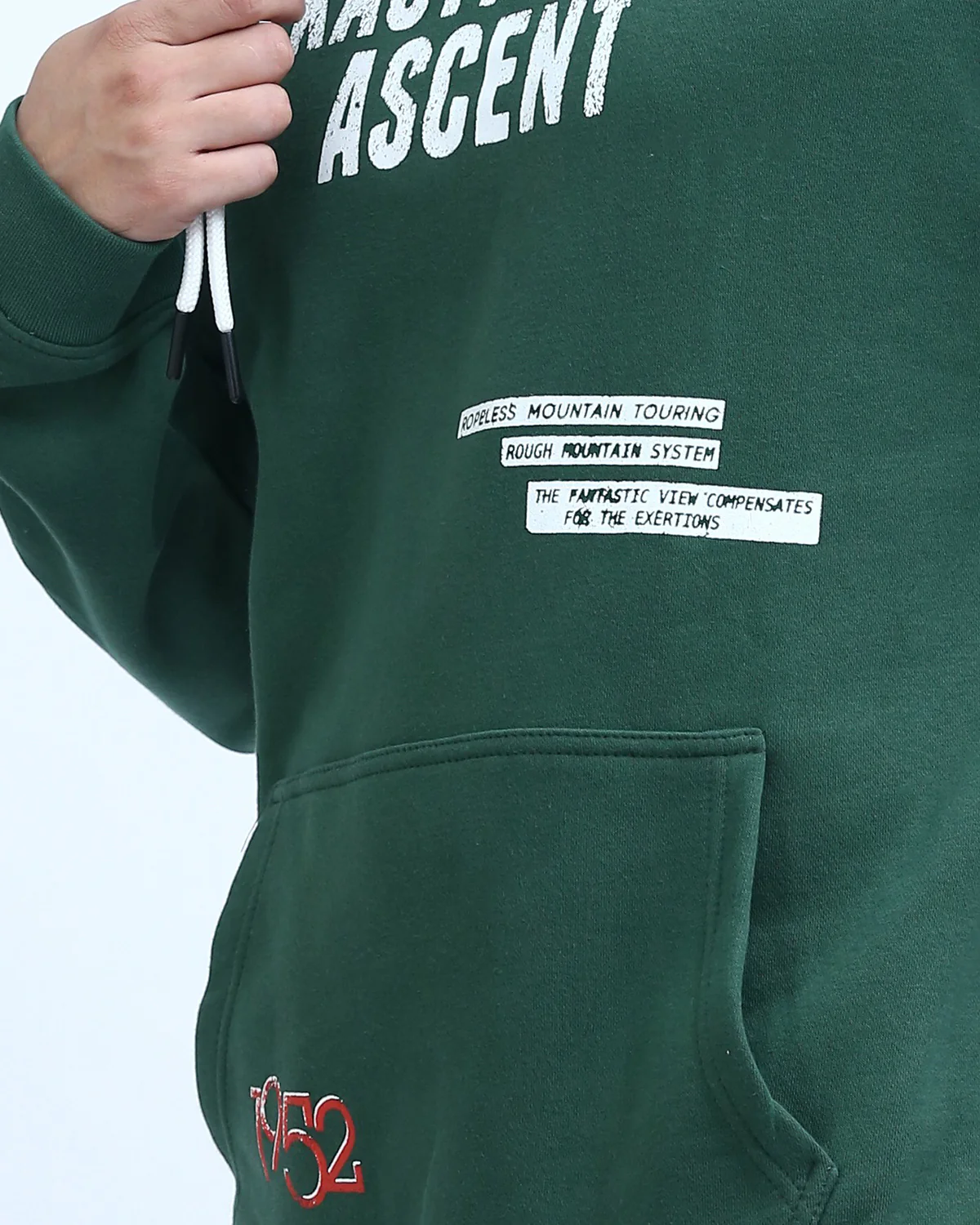 Ravin Men's "Exacting Ascent" Graphic Hoodie - Deep Forest Green - o199371 - Image 4