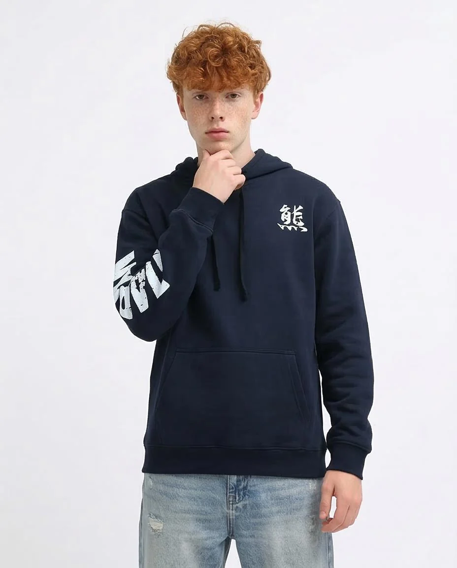 Ravin Men’s Tokyo Graphic Navy Hoodie – Street Style Edition - O199374