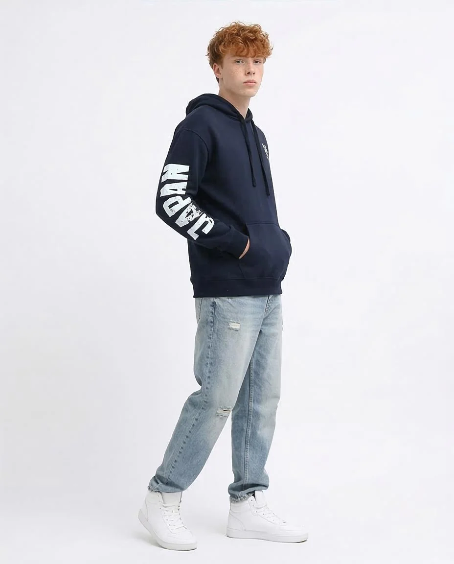 Ravin Men’s Tokyo Graphic Navy Hoodie – Street Style Edition - O199374 - Image 5