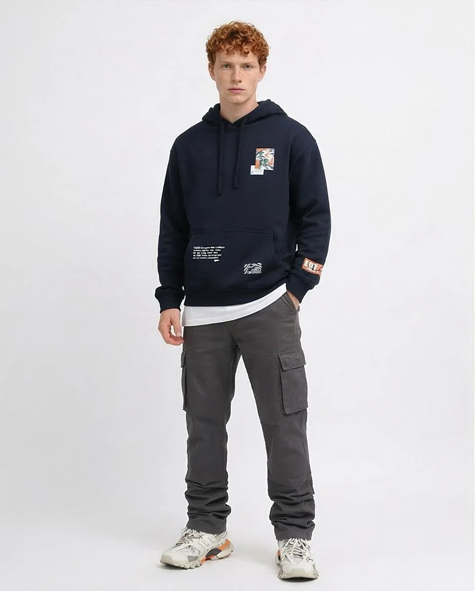 Ravin | Men's "Vision" Multi-Graphic Oversized Streetwear Hoodie - o199375 - Image 3
