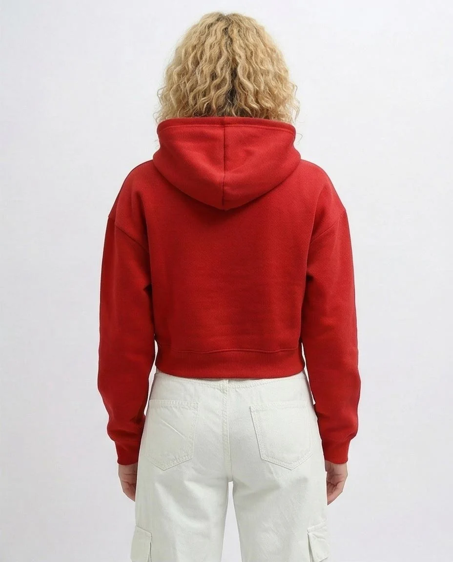 Ravin Women's "Georgia USA" Collegiate Cropped Hoodie – Red -O199387 - Image 2