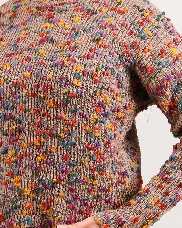 Ravin Confetti Slub Knit Mock-Neck Sweater - Multicolor - O199834 - Image 3