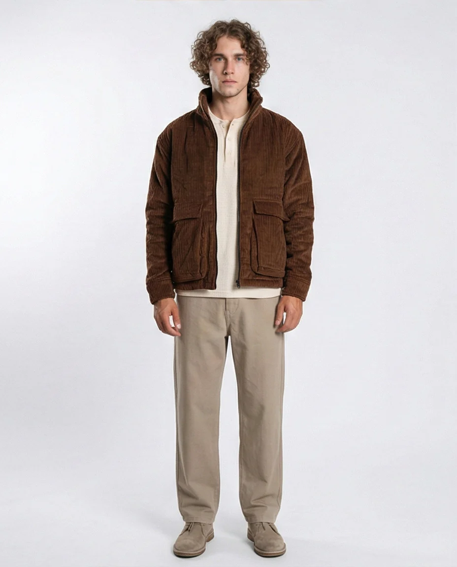 o199940-CORDUROY JACKET - BROWN - Image 3