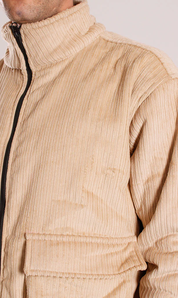 o199945-ZIP-UP CORDUROY JACKET - BEIGE - Image 5