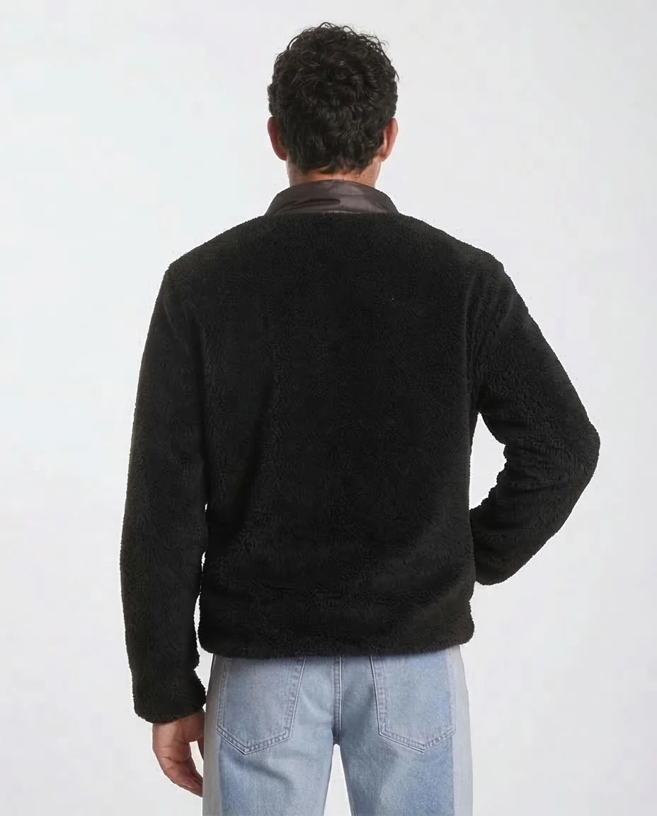 Ravin | Men’s Mixed-Media Sherpa Fleece Zip-Up Jacket - O199954 - Image 2