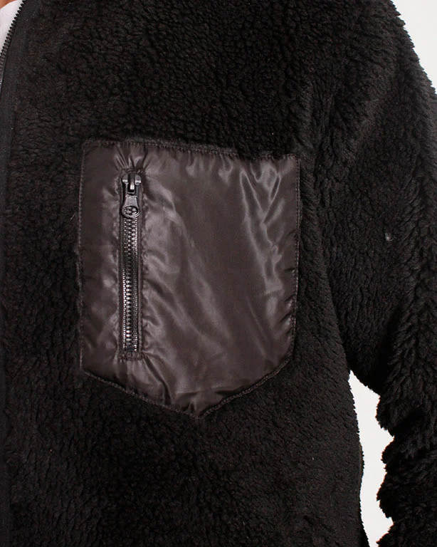 Ravin | Men’s Mixed-Media Sherpa Fleece Zip-Up Jacket - O199954 - Image 4