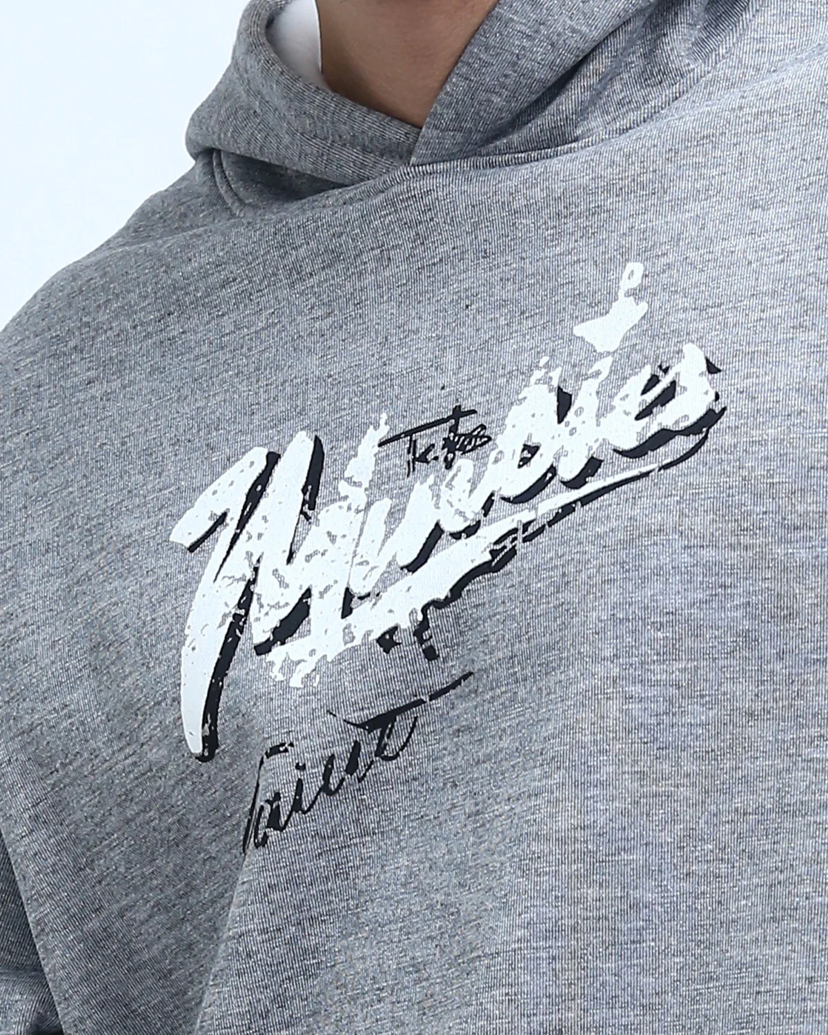 Ravin Men's Music Graphic Oversized Hoodie – Grey Marl - o200135 - Image 4
