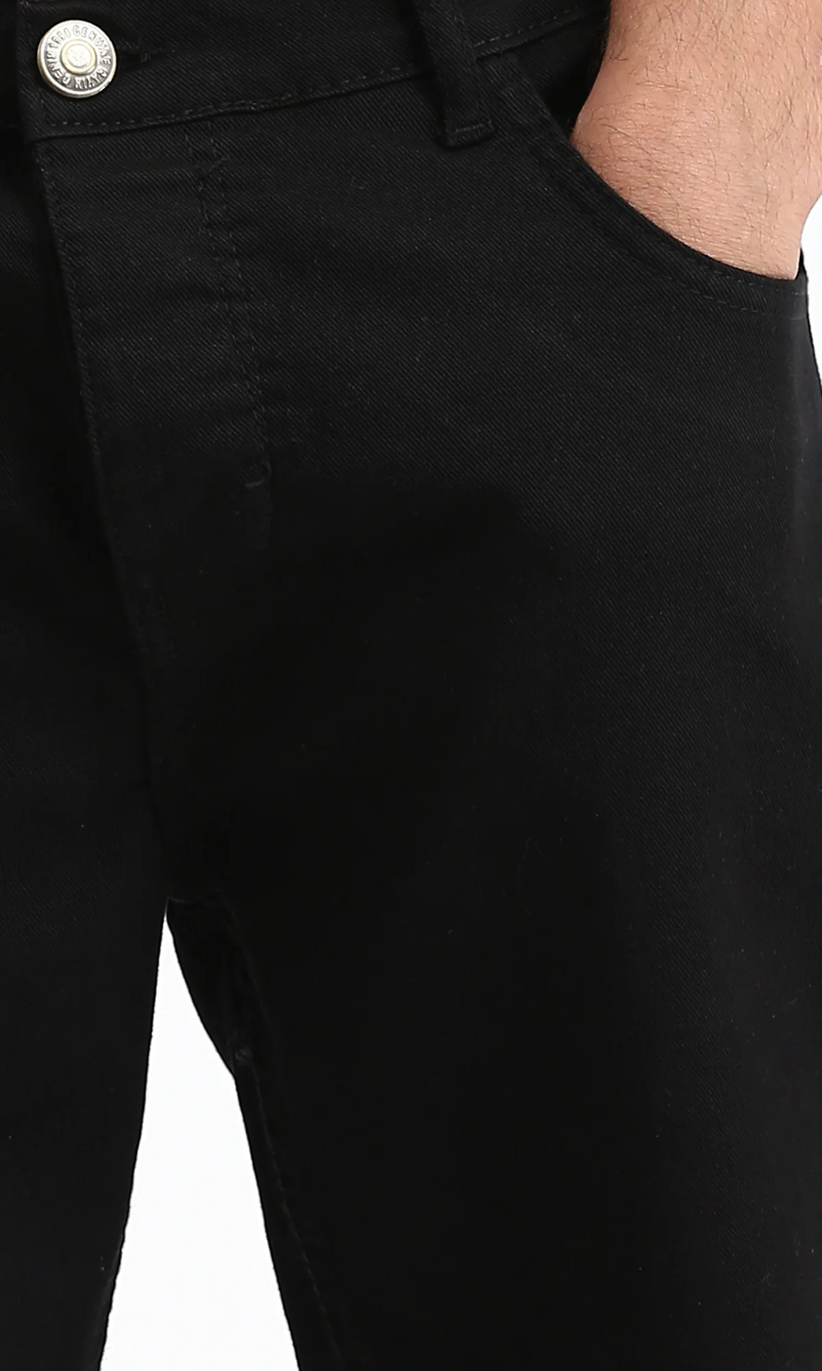 O200507 - Regular Fit Solid Jeans - Black - Image 3