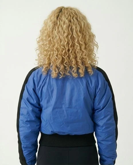 Ravin Electric Cobalt Cropped Bomber Jacket - BLUE & BLACK - o200570 - Image 2