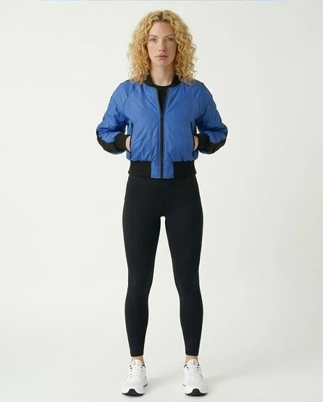 Ravin Electric Cobalt Cropped Bomber Jacket - BLUE & BLACK - o200570 - Image 3