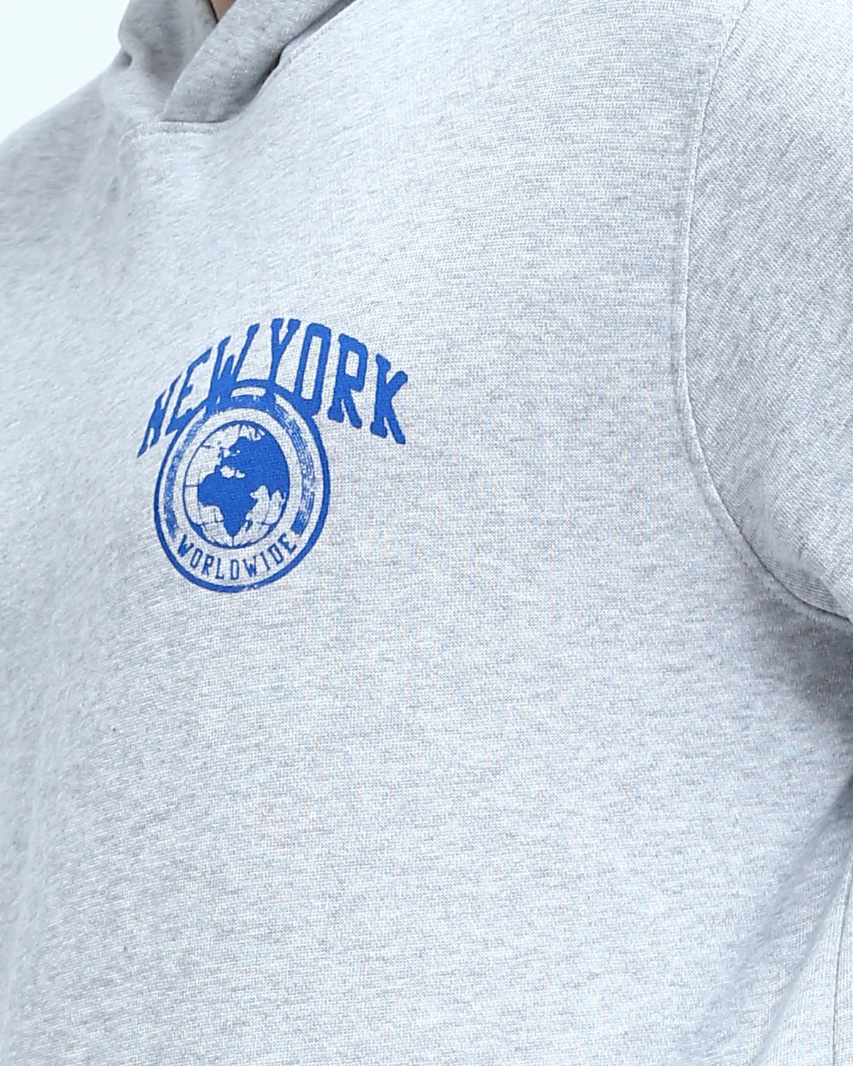 Ravin Men’s Brooklyn Athletic Fleece Hoodie – Light Grey - O200595 - Image 4