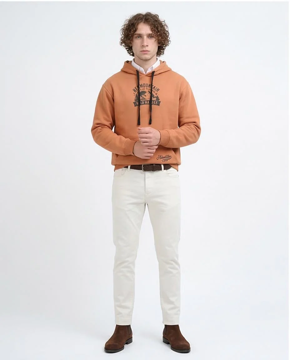 Ravin Men’s "Red Mountain" Graphic Fleece Hoodie – Clay - o200902 - Image 3
