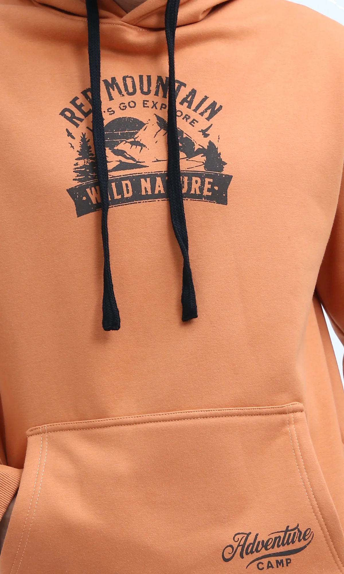 Ravin Men’s "Red Mountain" Graphic Fleece Hoodie – Clay - o200902 - Image 4