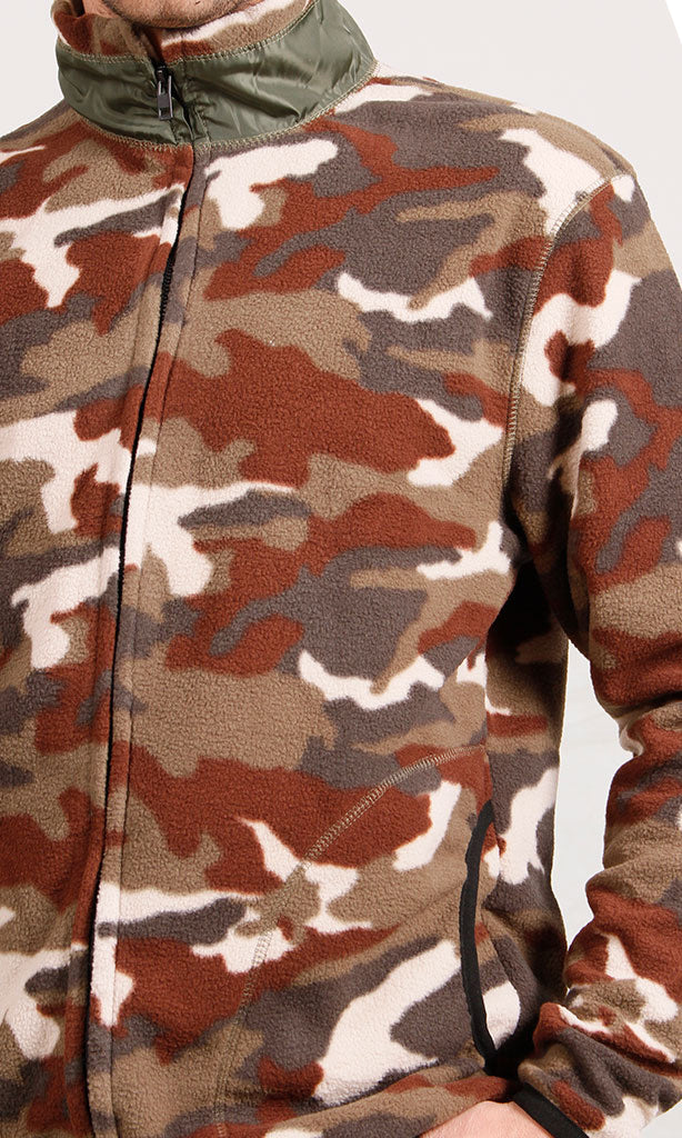 Ravin Camouflage High-Neck Fleece Zip-Up Jacket - O200908 - Image 4