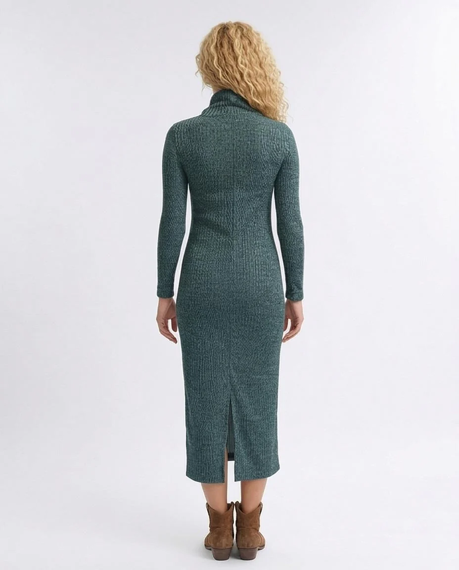 O201120 - Feminine Maxi Dress - Dark Petroleum - Image 2