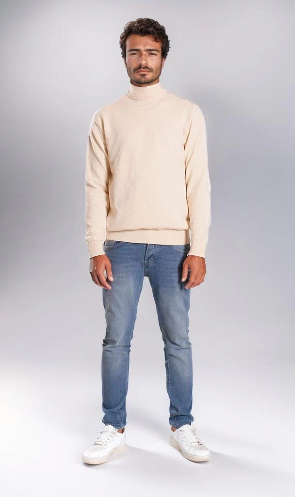 o201263-TURTLENECK SWEATER - CREAM - Image 3