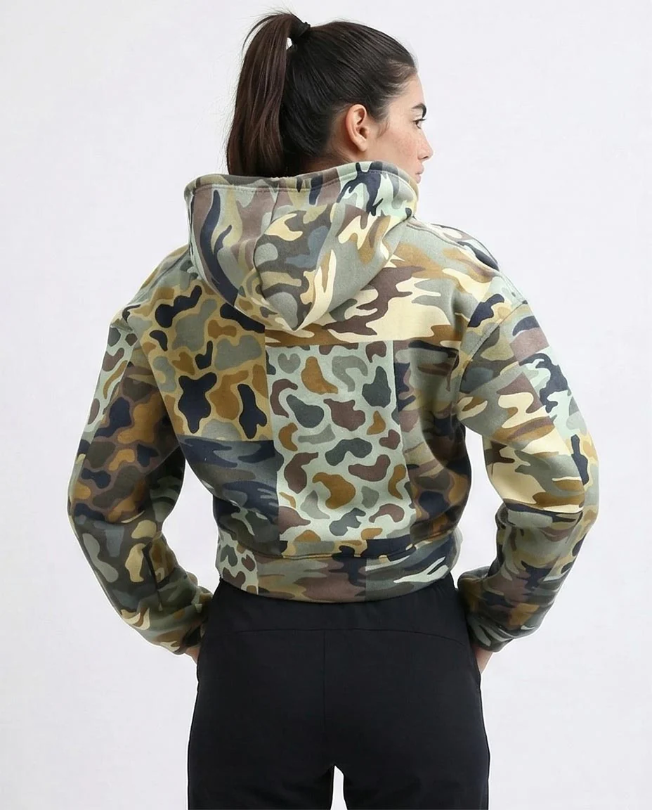 Ravin Women’s Cropped Camouflage Graphic Hoodie – DUMBO Edition - O201266 - Image 2