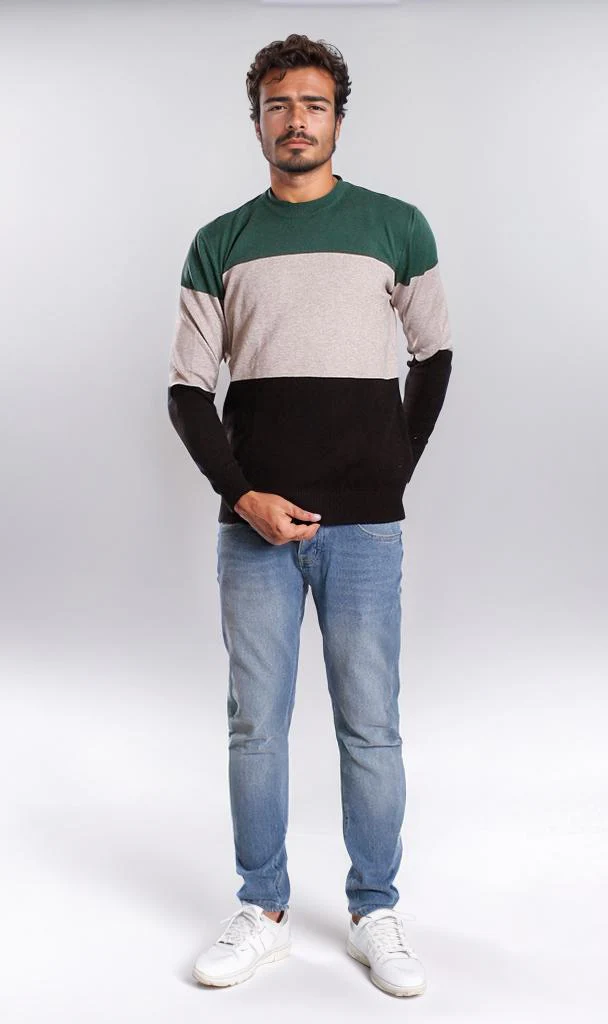 o201338-COLORBLOCK KNIT SWEATER - MULTICOLOR - Image 3