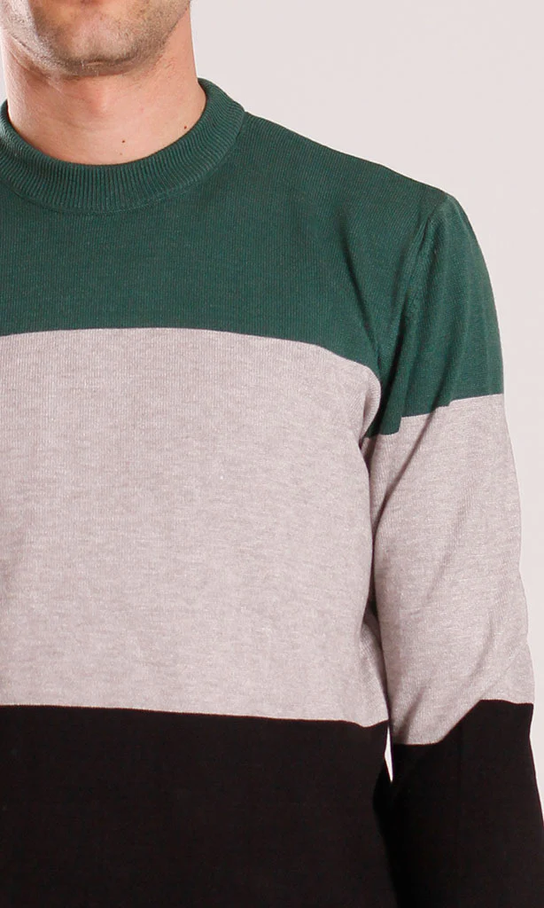 o201338-COLORBLOCK KNIT SWEATER - MULTICOLOR - Image 5