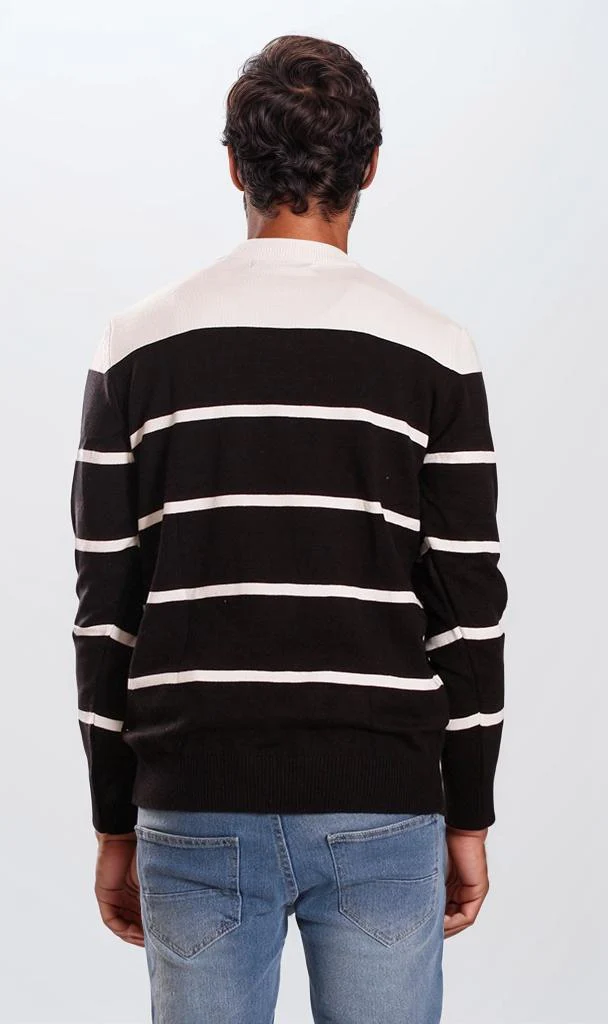 o201340-STRIPED SWEATER - BLACK & WHITE - Image 2