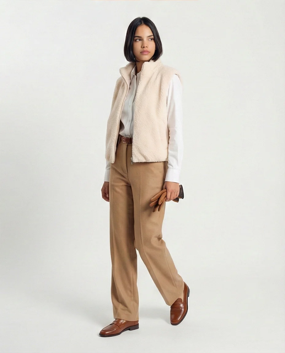 o201377-SHERPA VEST - CREAM - Image 4