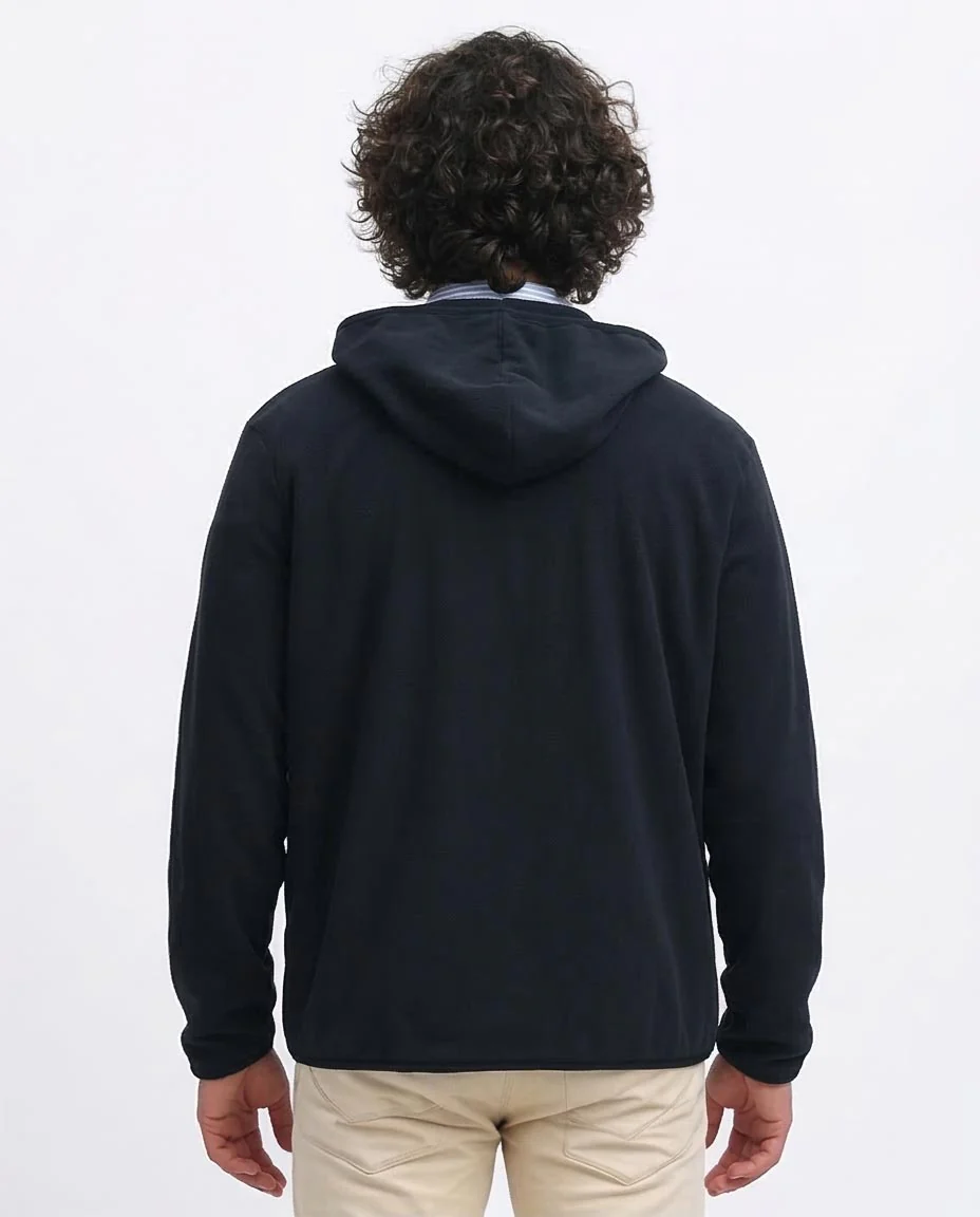 Ravin Men's Essential Fleece Full-Zip Hoodie – Black - O201932 - Image 2