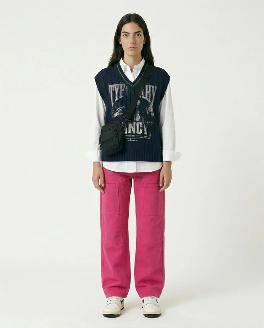 Ravin Women’s Fuchsia Pink Utility Carpenter Pants – High-Waisted Straight Leg Pink - O202338 - Image 3