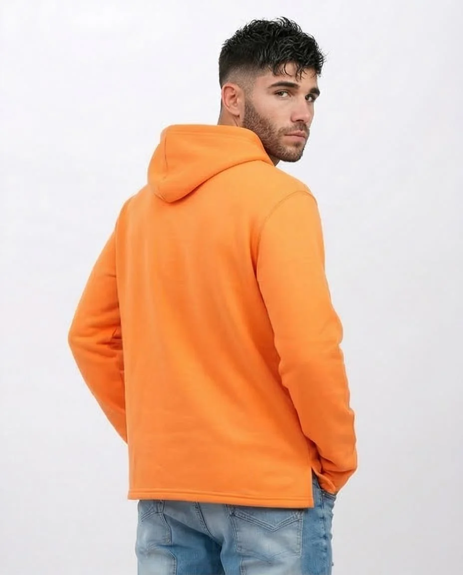 Ravin Men's Scuba Knit Street Hoodie – Vibrant Orange - O202346 - Image 2