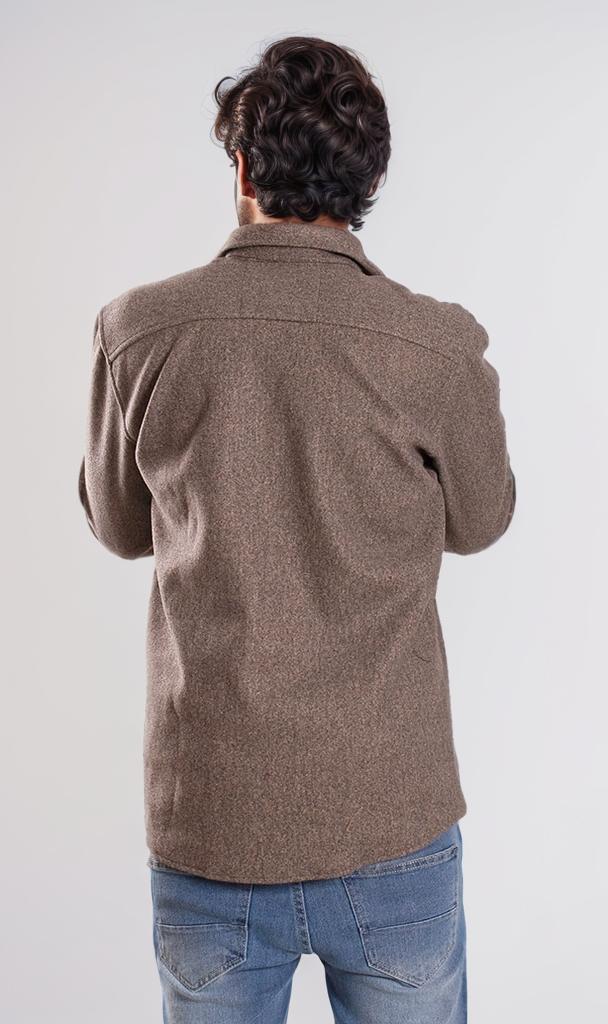 o203049-LONG-SLEEVE FLANNEL SHIRT - DARK GREY - Image 2
