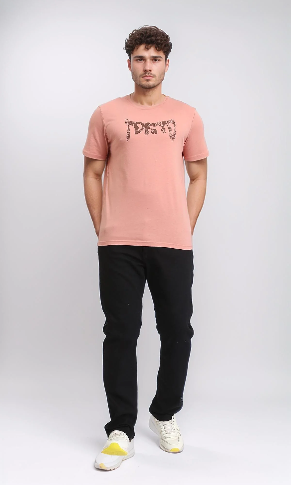 O203077 - Crew Neck Printed Cotton Tee - Dark Simon - Image 5