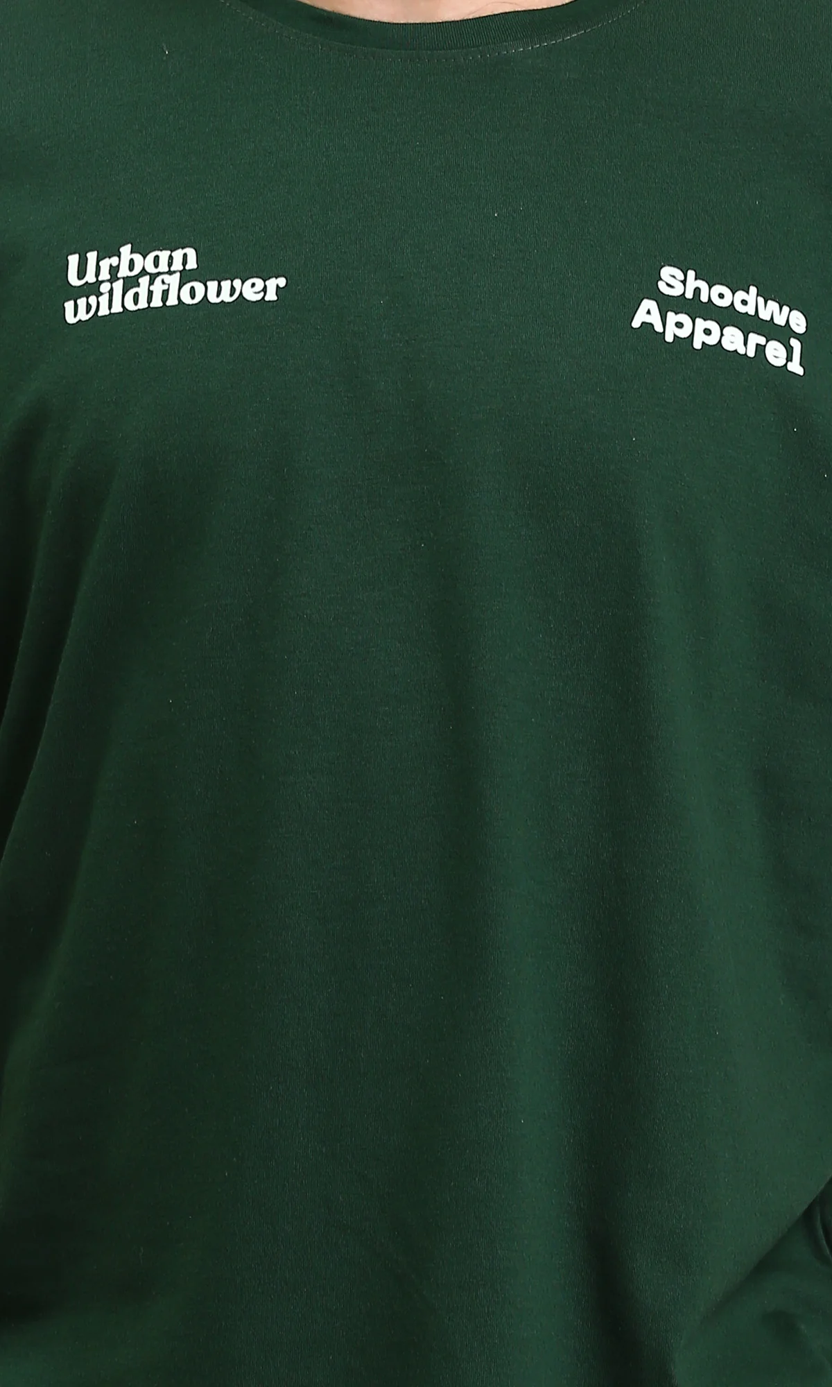 O203096 - "Wild Flower" Slip On Printed Tee - Dark Green - Image 3