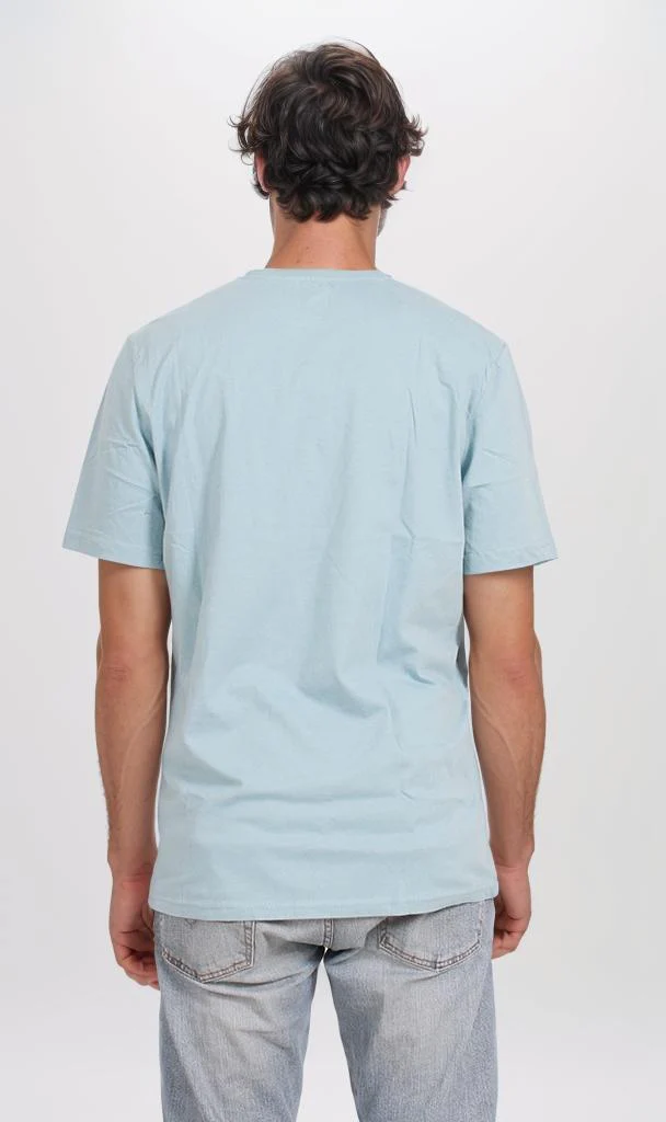 O203100 - Abstract Typography T-Shirt – Light Blue - Image 2