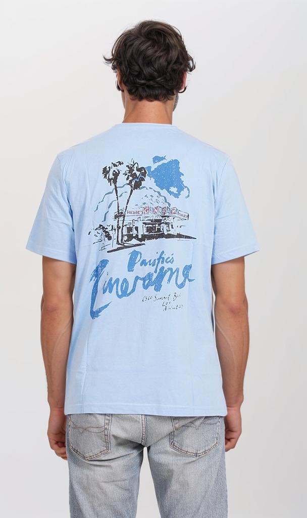 O203115 - Graphic Cotton T-Shirt – Light Blue - Image 2