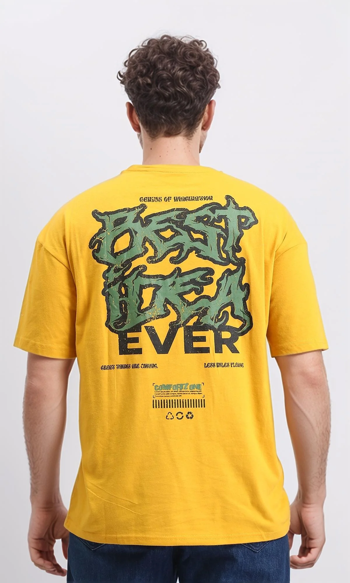 O203130 - Crew Neck Slip On Casual Tee - Mustard - Image 2