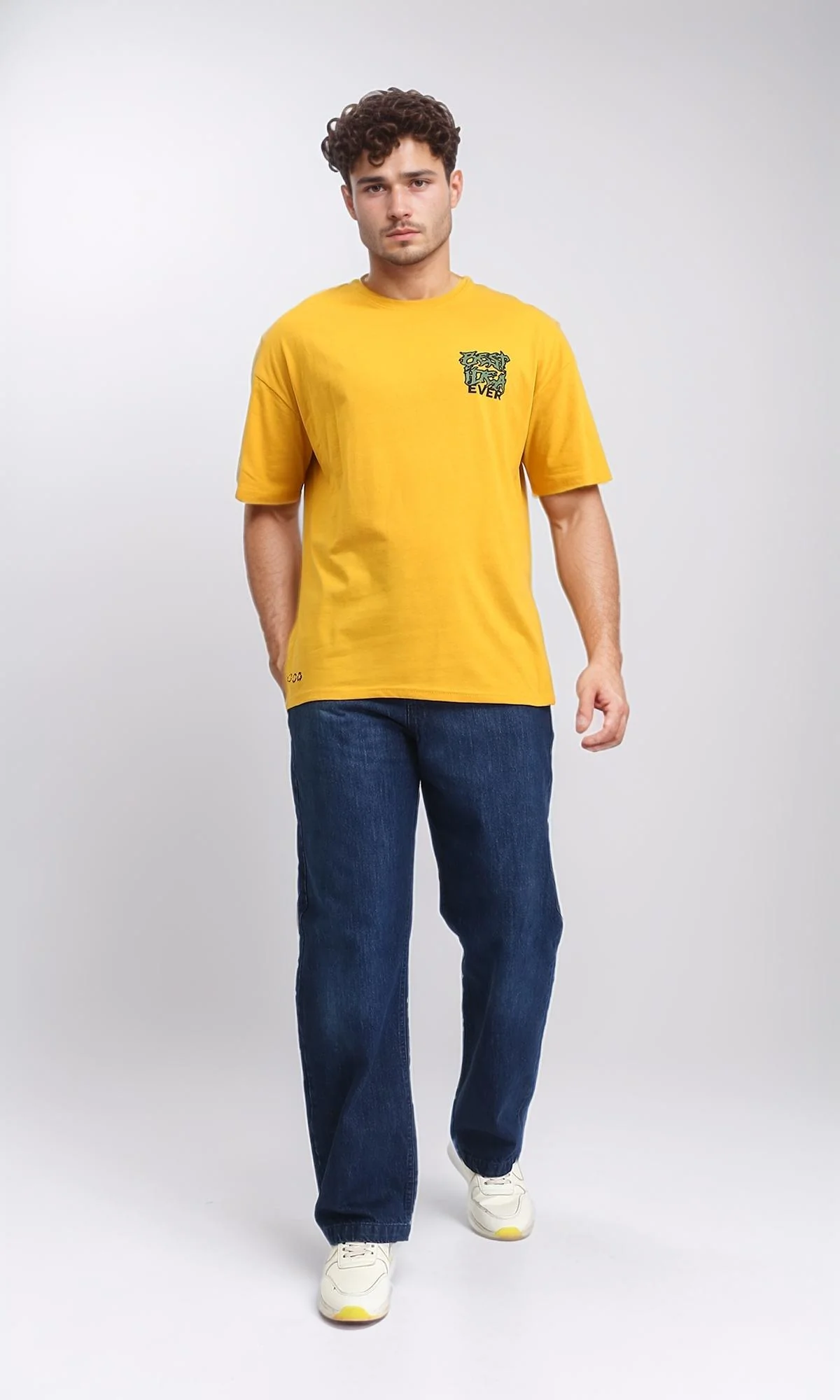 O203130 - Crew Neck Slip On Casual Tee - Mustard - Image 5