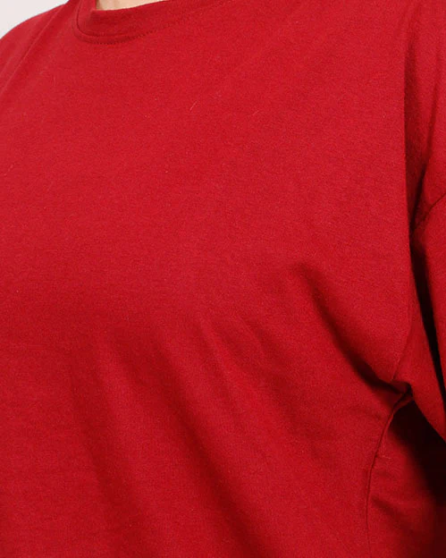 Ravin Oversized Crimson Tee - Everyday Comfort & Modern Style - O203153 - Image 4