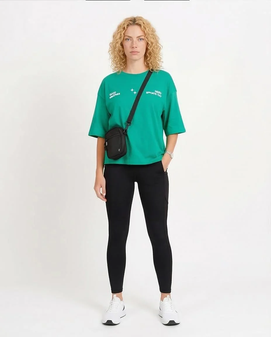 Ravin Oversized Graphic Tee – Kelly Green "Cyber Monday" Butterfly Edition - O203155 - Image 3