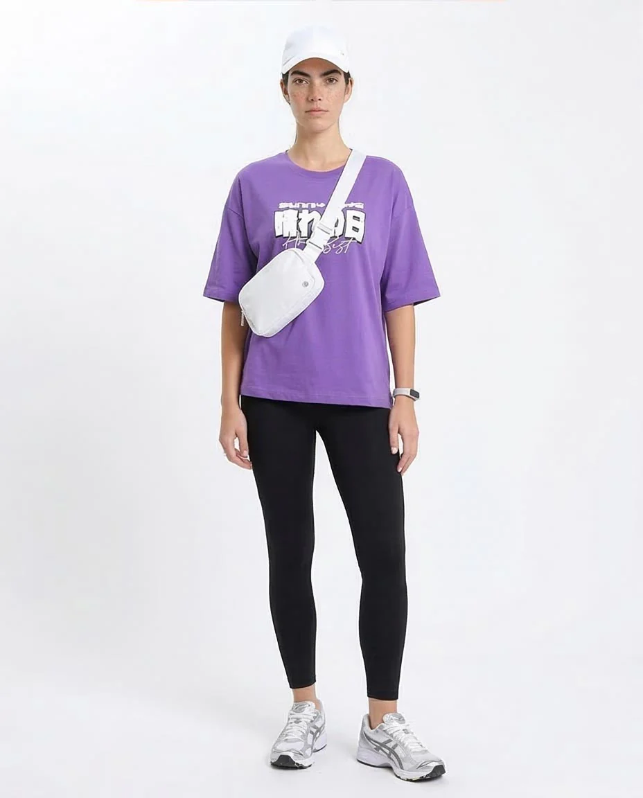 Ravin Women's Oversized Manga Graphic T-Shirt - Purple - O203158 - Image 3