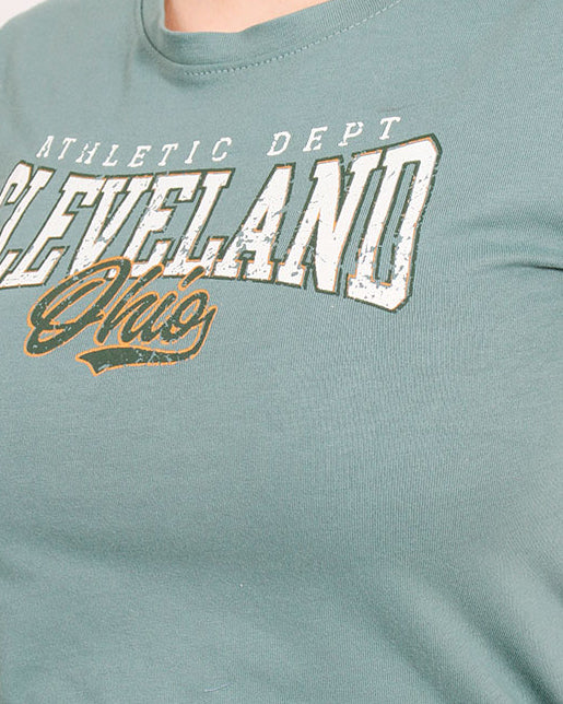Ravin Cleveland Ohio Graphic Tee - Modern Boho Style - green - O203160 - Image 4