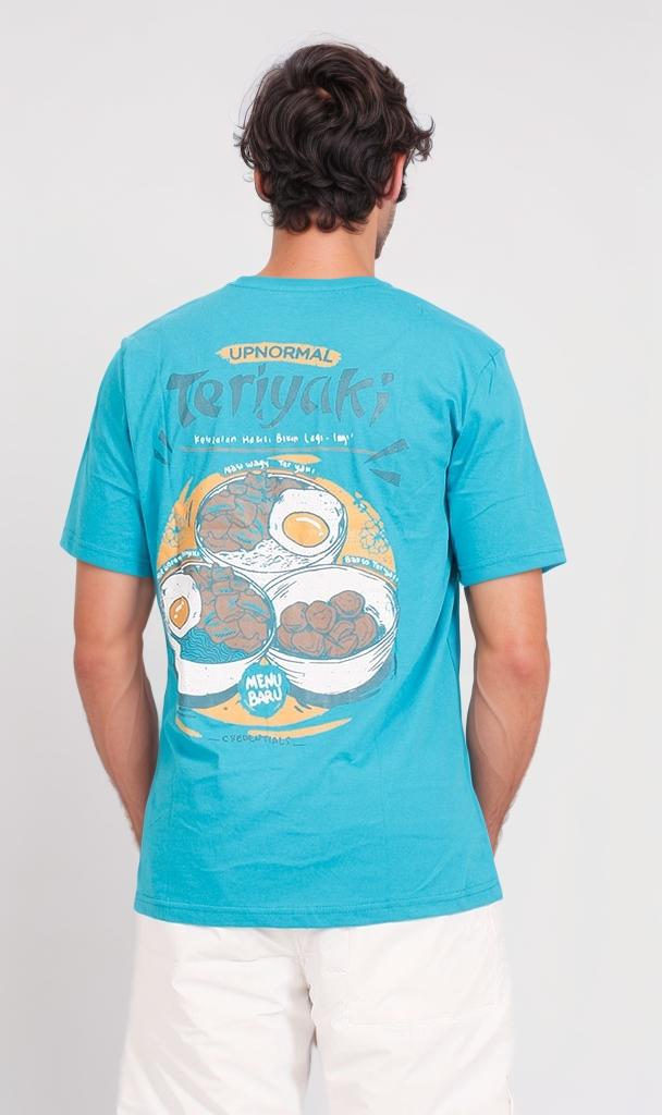 O203309 - Ramen Bowl Graphic T-Shirt – Teal Blue - Image 2