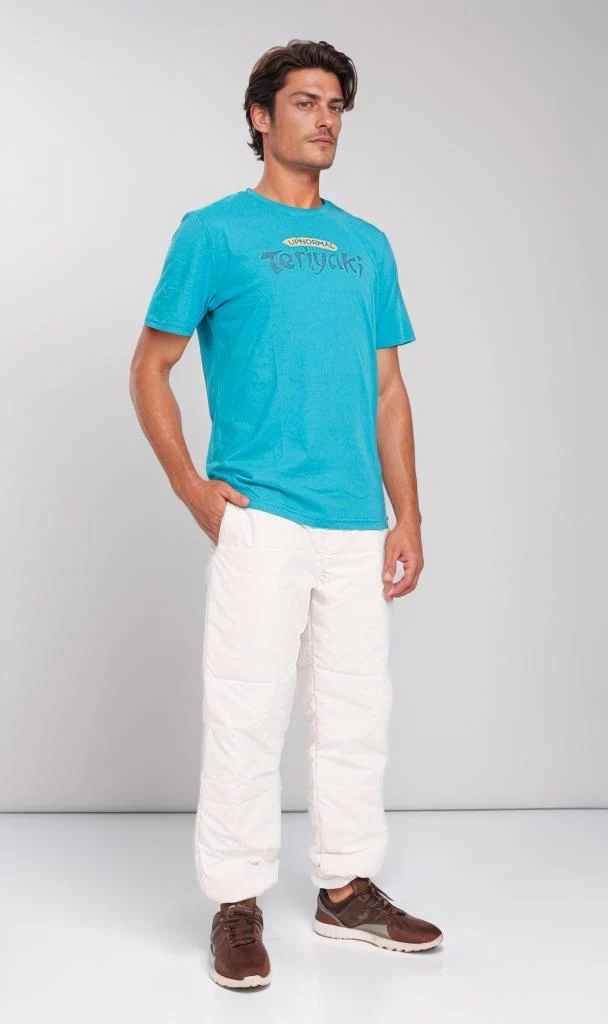 O203309 - Ramen Bowl Graphic T-Shirt – Teal Blue - Image 5