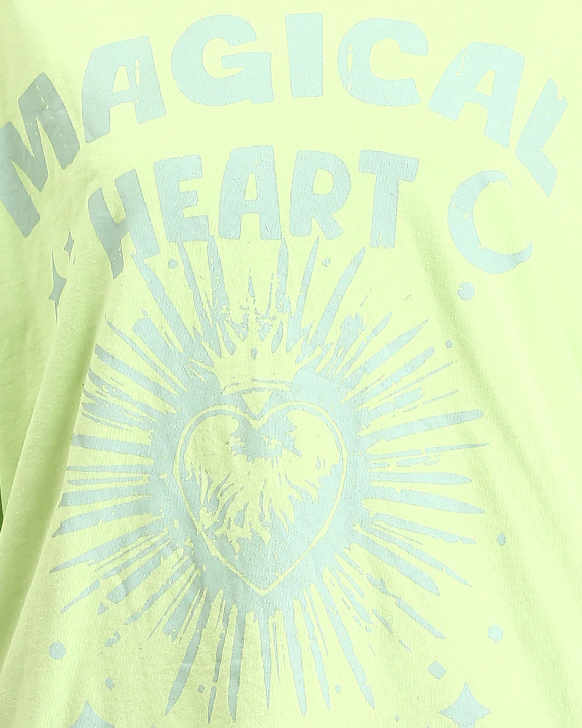 Ravin Oversized "Magical Heart" Graphic Tee in Lime Green - O203515 - Image 4